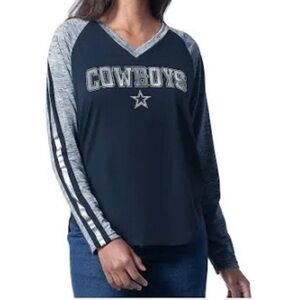 NWT NFL Officially Licensed Dallas Women's Top Dog Long Sleeve Tee size Large